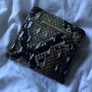 Brahmin Black and Brown Snakeskin Wallet